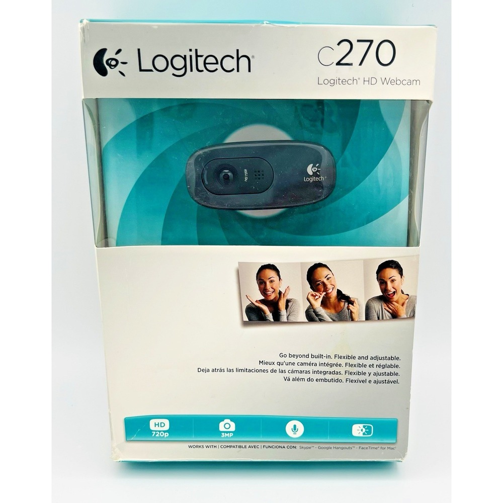 Logitech C270 HD 720P Webcam USB 2.0 Web Camera HD Microphone For PC Laptop New